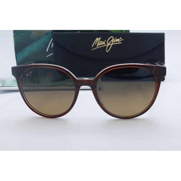 Maui Jim Mehana MJ 866-10 Tortoise Oval Sunglasses Brown polarized Lenses 55mm